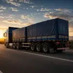 Lote de molas para caminhões empilhadas para expedição